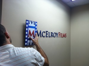 mcelroy films wall sign